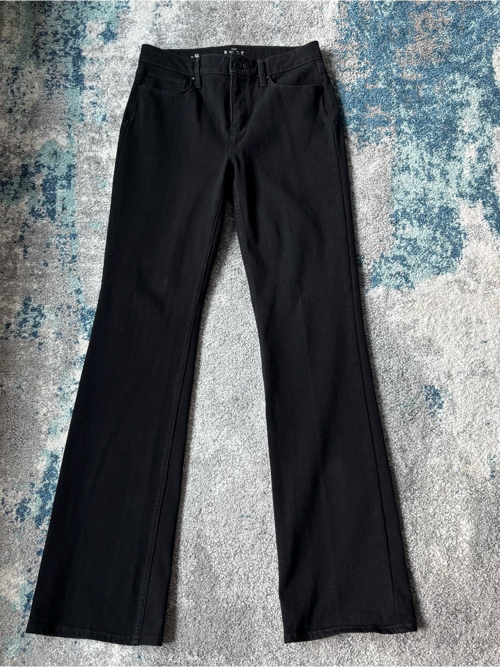White House Black market bootcut black denim Jeans, sz 4L